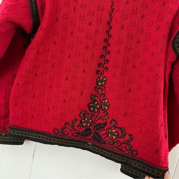 COPY - Dale of Norway Nordic Knit Pure Virgin Wool Cardigan Sweater Red Designs… - Picture 12 of 14